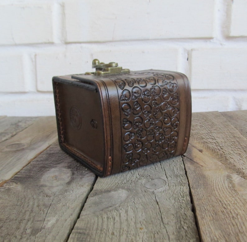 MTG Deck Box Brown Leather Deck Box in 100 Sleeves Cards Etsy