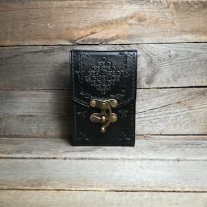 Black Tarot deck box Tarot bag Original Rider Waite Tarot leather case Leather pouch Tarot Card holder Leather bag