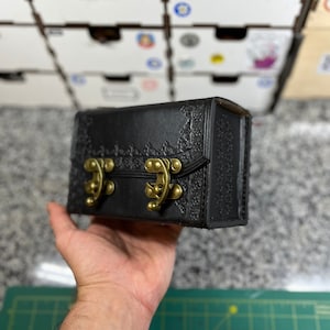 Handmade Leather Double Deck Box: MTG Card Case