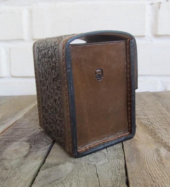 レザー製MTGデッキボックス：MTGカードケース、スリーブカード100枚用