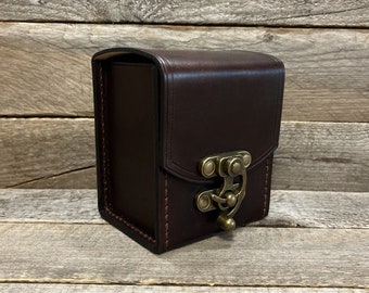 Leather Deck Box for MTG game ,Game Deck Box ,In 100 Sleeved Cards ,Commander deck box ,Card Case ,Magic Deck Box