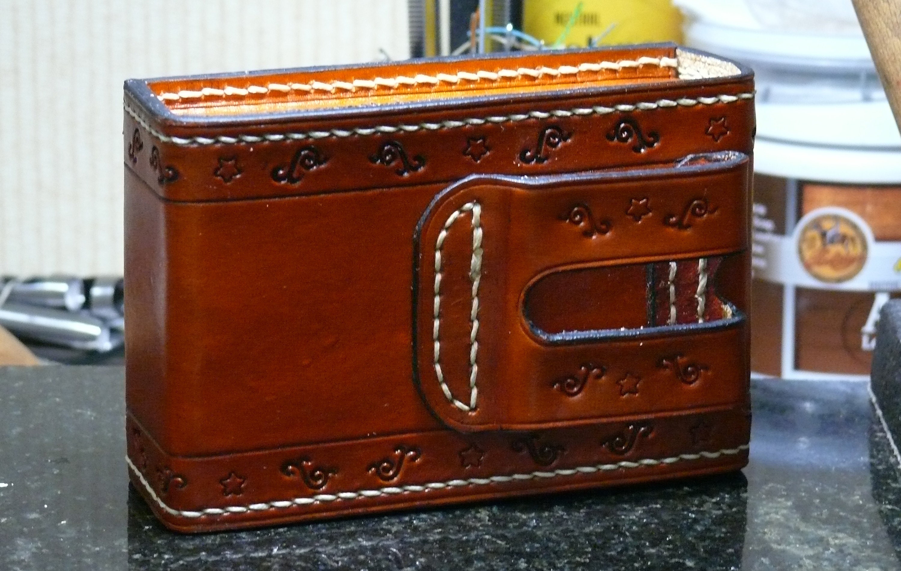 Antique Brown Tarot Deck Box Belt Loops Sun Moon Tarot Bag Etsy