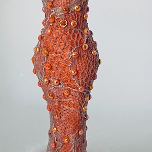 New.12th Scale Dolls House Miniature Dress Fizzy Rust.