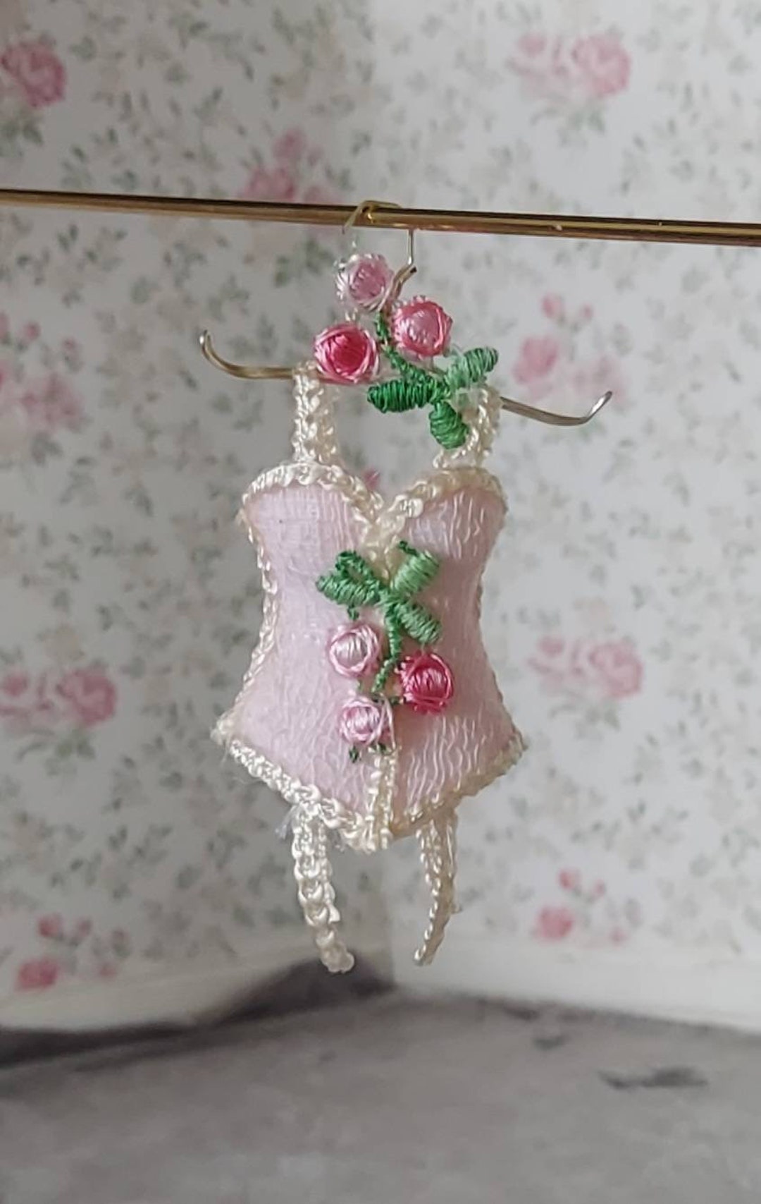 12th Scale Miniature Rosebud Basque on Hanger. - Etsy