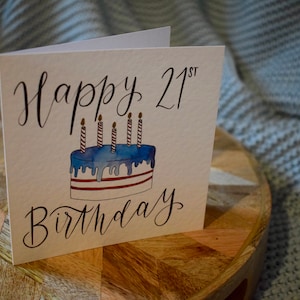 18º/21º/30º/40º/50º/60º/70º/80º Tarjeta de Feliz Cumpleaños