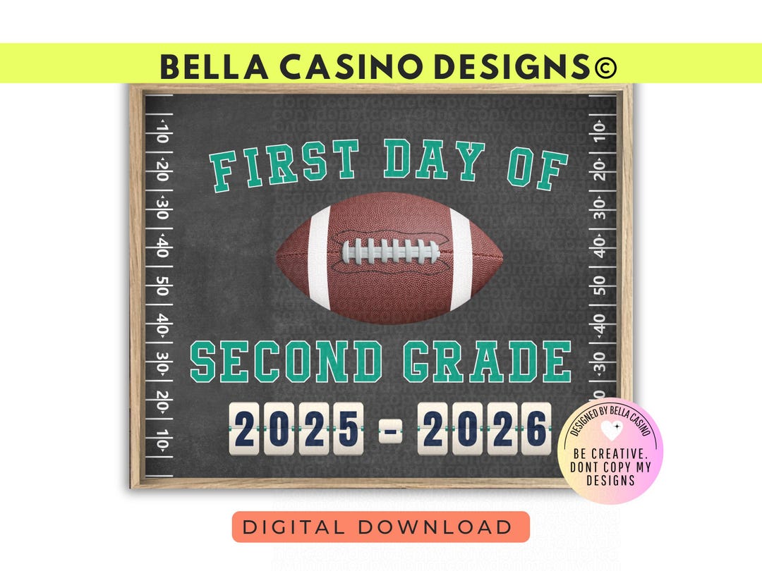 First Day of 2nd Grade Sign Printable - Digital Download - Etsy
