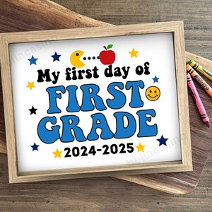 First Day of First Grade Printable Sign Instant Digital Download Back ...