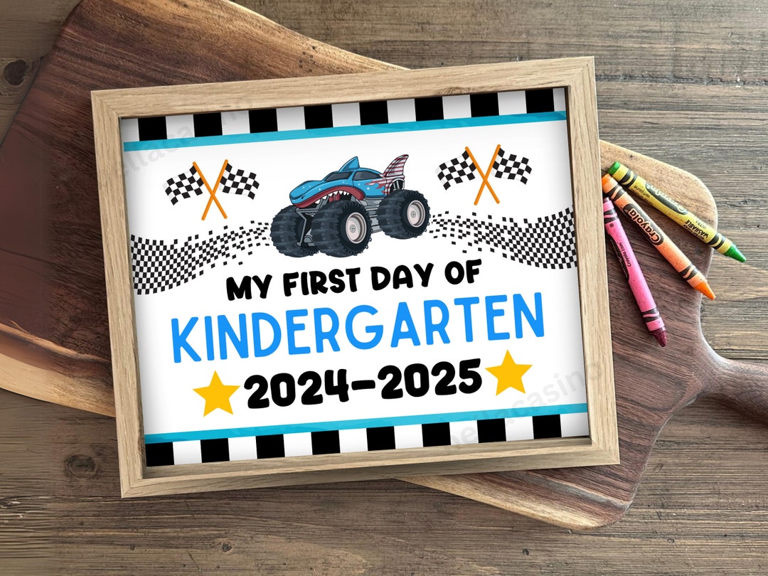 First Day of Kindergarten Printable Sign Instant Download Back to ...