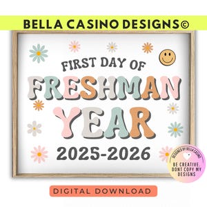 Cartel imprimible para el primer día del primer año (descarga digital)