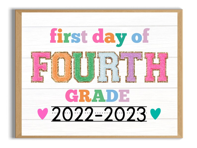 First Day of 4th Grade Sign First - Il 794xN.4038262168 5vby 