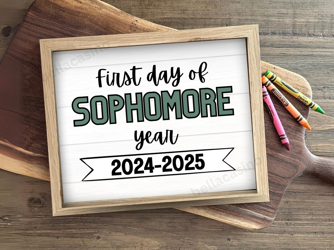 First Day of Sophomore Year Printable Sign Instant Digital Download First Day of Sophomore Year Printable Sign Instant Digital Download