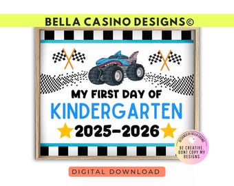 Erster Tag des Kindergartens Zeichen, printable digitaler Download