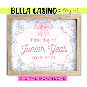First Day of Junior Year Sign, first day of school, first day of 11th grade Printable sign (Digital Download)