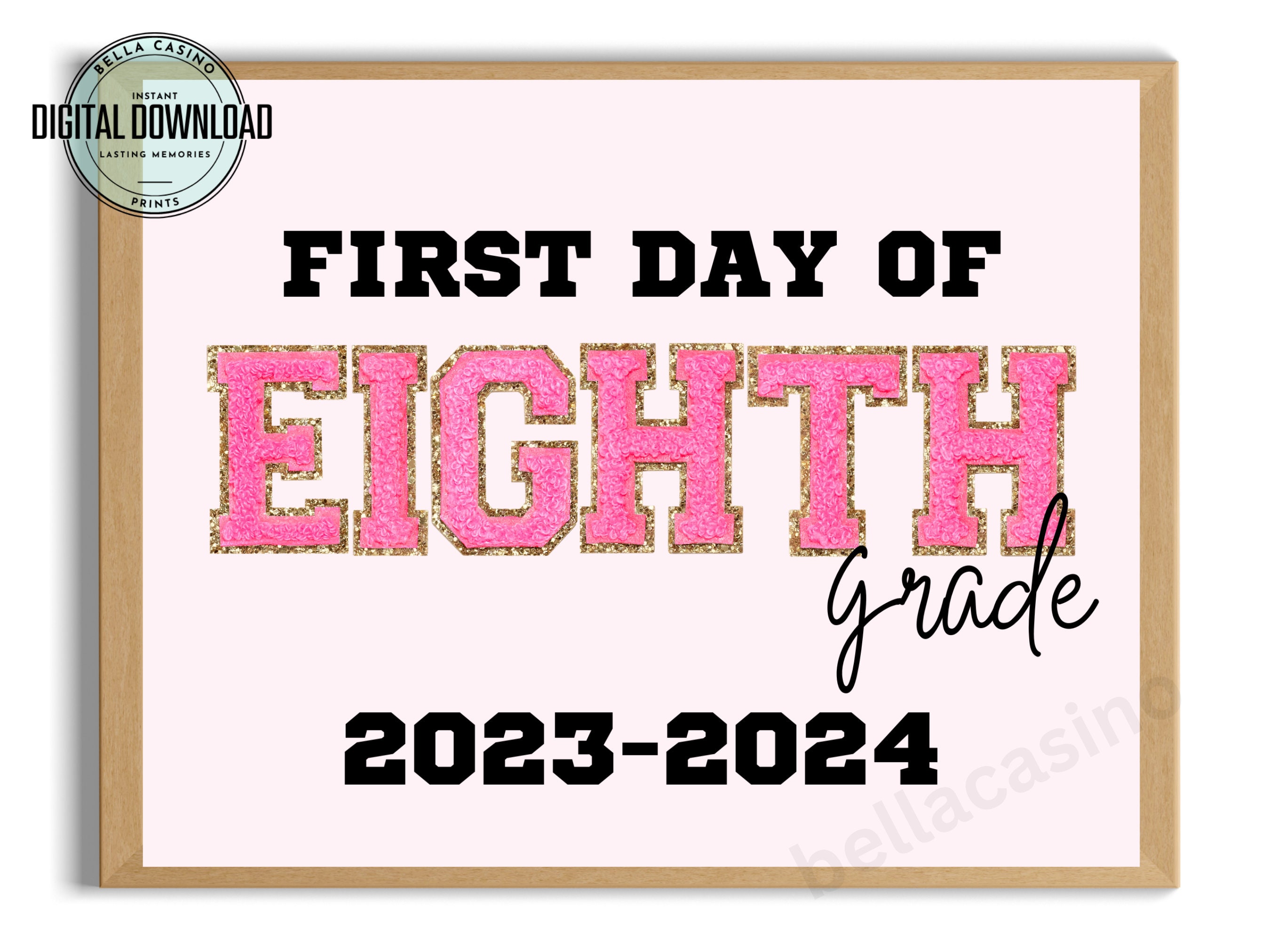 First Day of 8th Grade Sign First - Il Fullxfull.5043352034 Iw4f