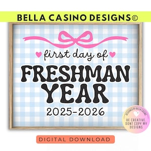 Cartel imprimible para el primer día del primer año (descarga digital)