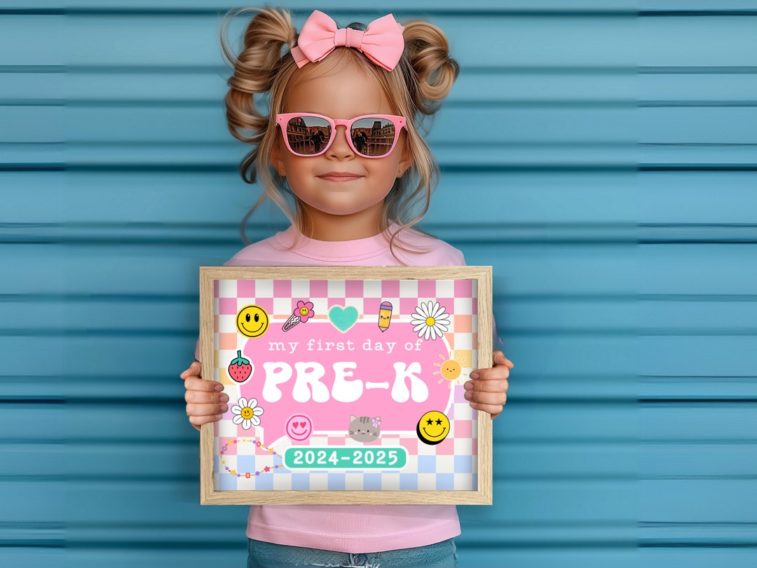 First Day of Pre-k Printable Sign Instant Digital Download Back to ...