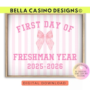 Cartel imprimible para el primer día del primer año (descarga digital)