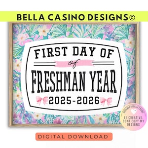 Cartel imprimible para el primer día del primer año (descarga digital)