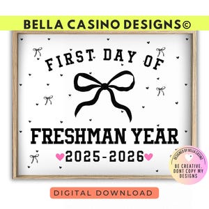 Cartel imprimible para el primer día del primer año (descarga digital)
