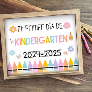 First Day of Kindergarten Sign Printable, Back to School Photo Prop, Instant Download Kindergarten Sign, First Day Printable for Kids
