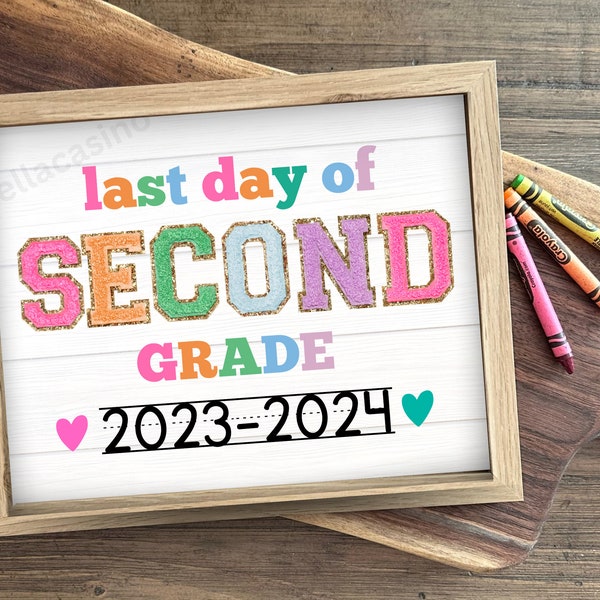 LAST DAY of 2nd grade sign, Last Day of School Sign, Printable 2nd grade Sign, Digital Instant Download #LD23