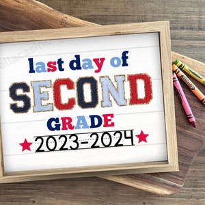 LAST DAY of 2nd grade sign, Last Day of School Sign, Printable 2nd grade Sign, Digital Instant Download #LD23