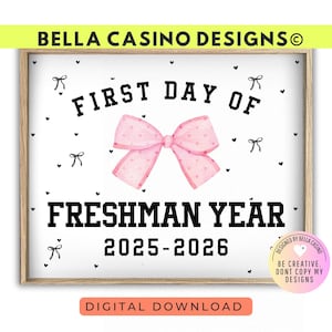 Cartel imprimible para el primer día del primer año (descarga digital)