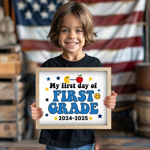First Day of First Grade Printable Sign Instant Digital Download Back ...