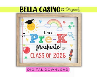 Preschool Graduate Sign, Last day of Prek, Printable Preschool Graduation Sign, Digital Instant Download #LD23