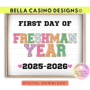 Cartel imprimible para el primer día del primer año (descarga digital)