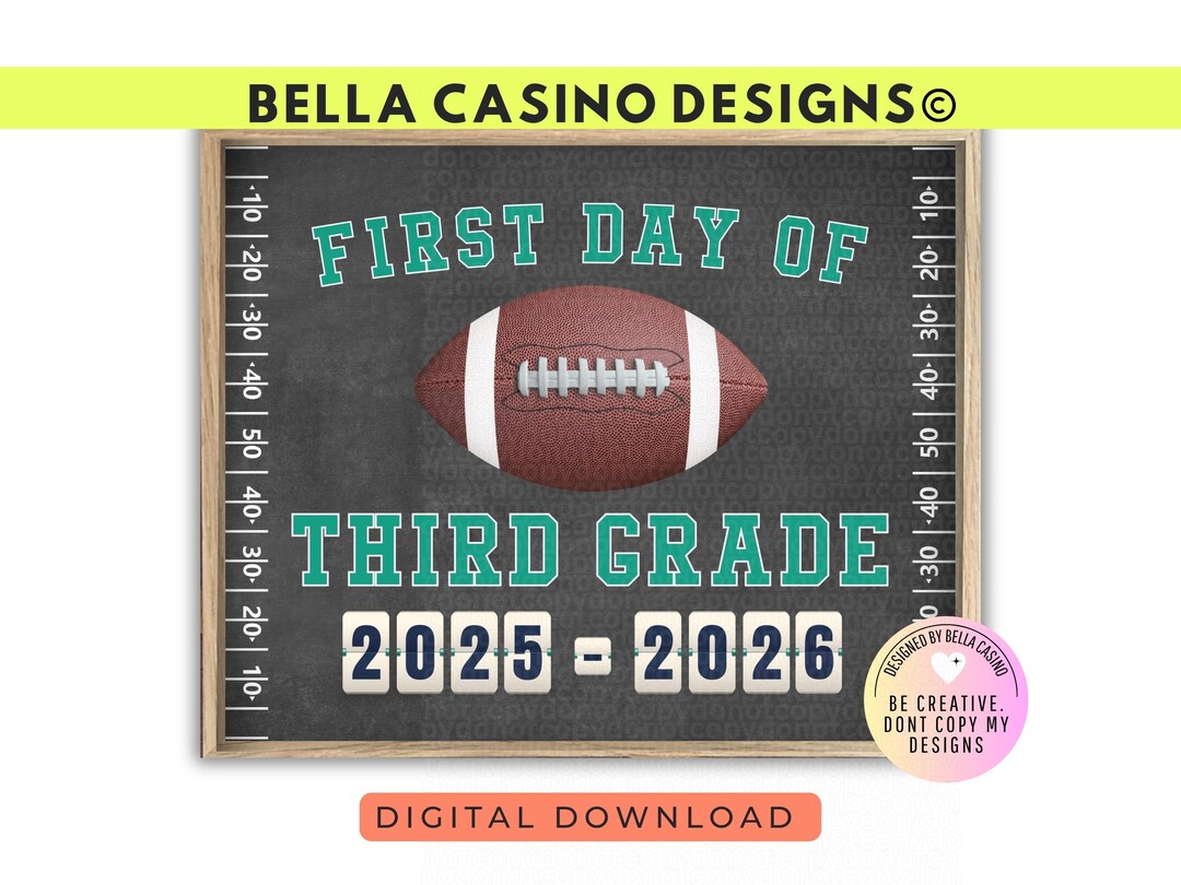 First Day of 3rd Grade Sign Printable - Digital Download - Etsy