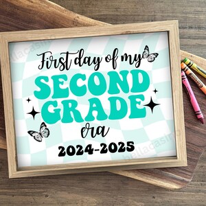 First Day of 2nd Grade Sign, First Day of School Sign, Printable 2nd ...
