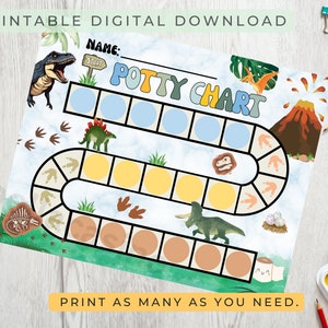 Gráfico de entrenamiento para ir al baño imprimible, descarga instantánea digital