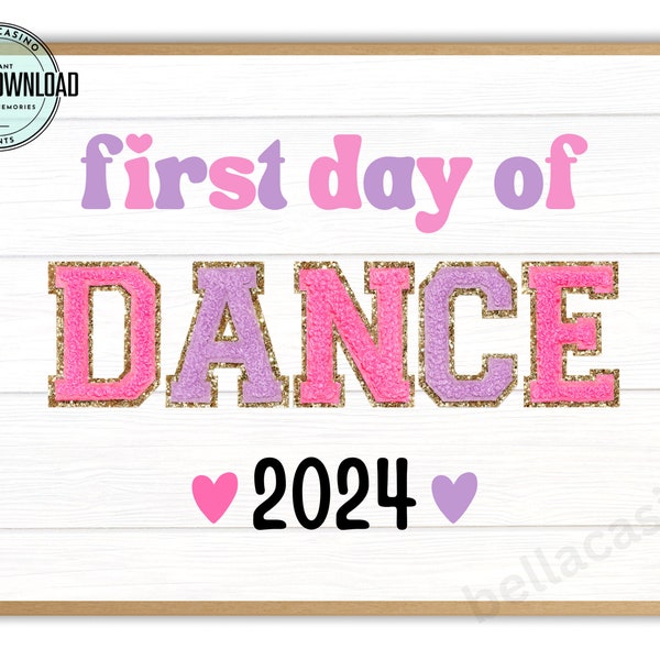 First day of dance class sign, First Day of dance Sign, Printable dance Sign, Digital Instant Download