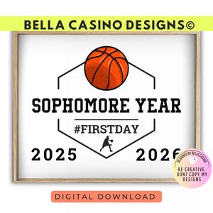 First Day of Sophomore Year Sign Printable - Digital Download