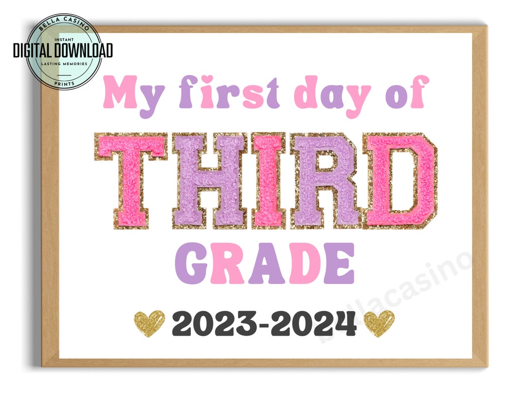 first-day-of-3rd-grade-sign-first-day-of-school-sign-etsy