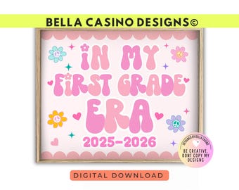 First Day of 1st Grade Sign, First day of school, First day of First Grade Printable (Digital Download)