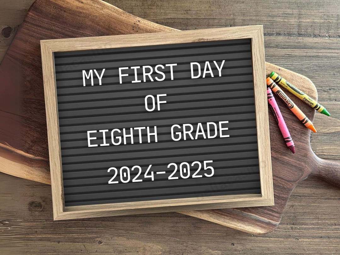 First Day of 8th Grade Printable Sign Instant Digital Download Back to ...