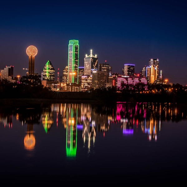 Dallas Skyline Etsy