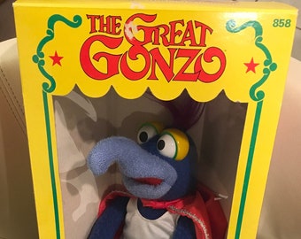 The Muppet Show - The Great Gonzo - Dress Up Muppet Doll 1982 - New In Box