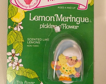 Kenner Strawberryland Miniatures Lemon Meringue Picking A Flower 1982