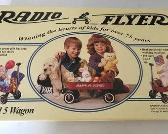 1997 Classic Radio Flyer Little Red Steel Wagon Model #5 New in box