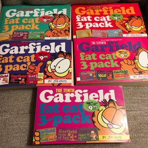 1990s Garfield Black and White Comic Book Lot of 5