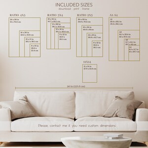 Juego de impresión de arte moderno de mediados de siglo de 2, arte de pared de formas geométricas neutras, juego de impresión de arte abstracto mínimo, arte de pared de decoración boho de impresión digital imagen 10