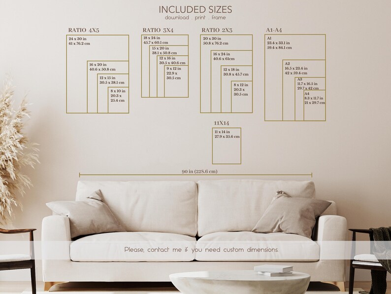 Juego de impresión de arte moderno de mediados de siglo de 2, arte de pared de formas geométricas neutras, juego de impresión de arte abstracto mínimo, arte de pared de decoración boho de impresión digital imagen 10