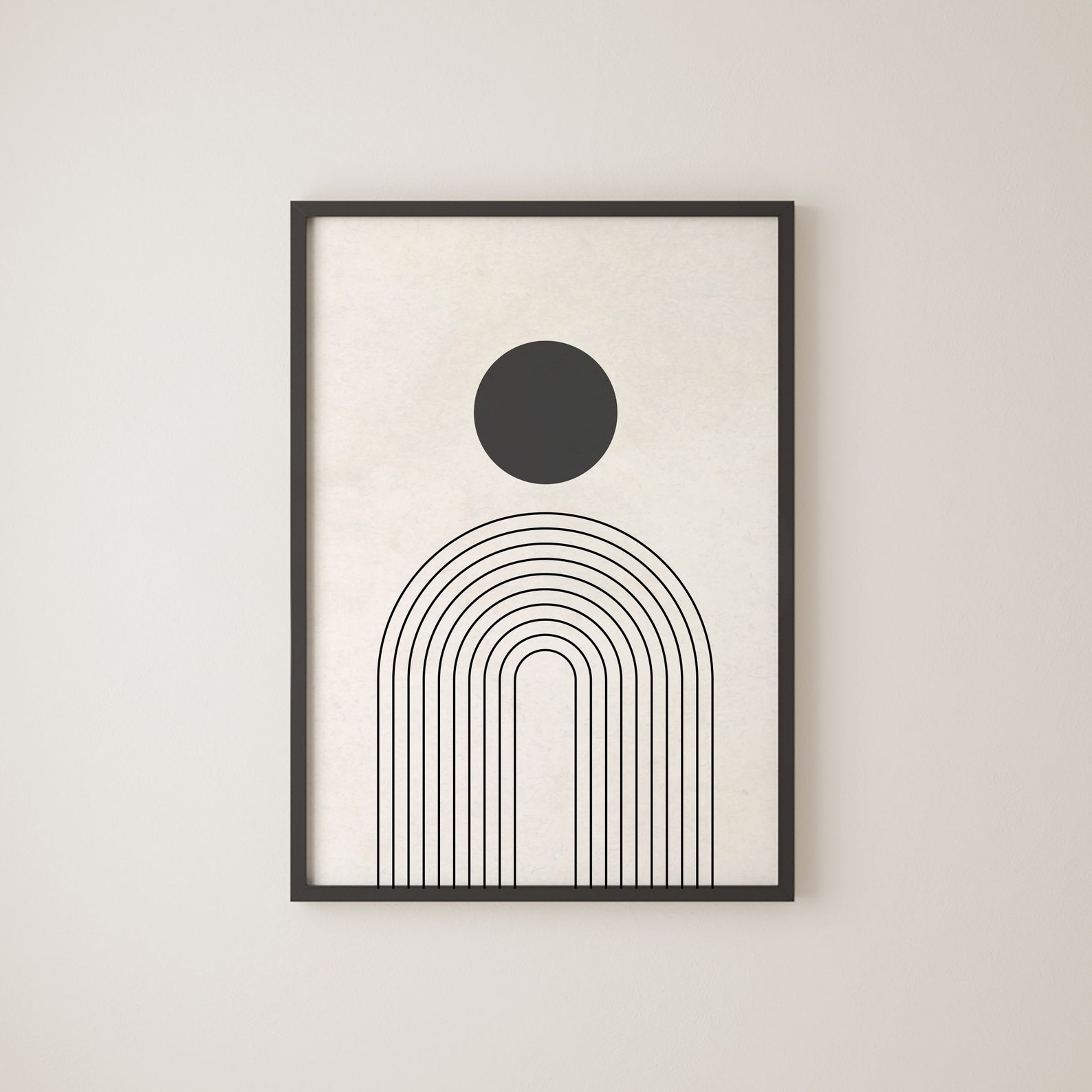 Mid Century Modern Printable Wall Art Set of 3, Neutral Black Art ...