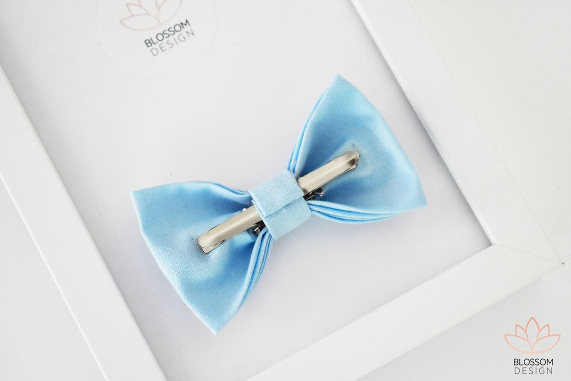 Baby Blue Bow Tie Light Blue Bow Tie Clip on Bow Tie Boys Etsy
