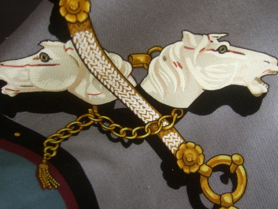 HERMES' PARIS Luxurious Silk Equestrian Bridals B… - image 5