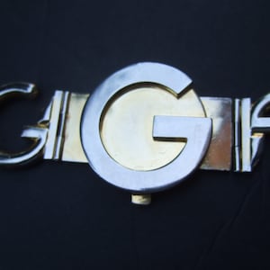 小物 GUCCI Chain Link Buckle Belt WHITE GOLD Gucci Link Belt - Etsy