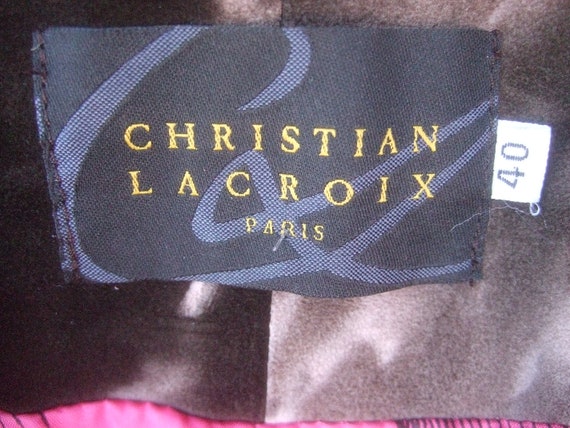 CHRISTIAN LACROIX Paris Edgy Suede Print Snakeski… - image 10